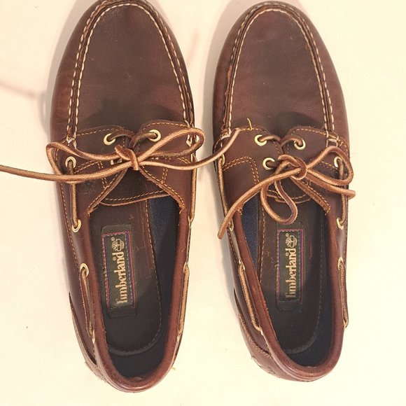 Timberland Brown Leather Boat Shoes - Picture 5 of 9